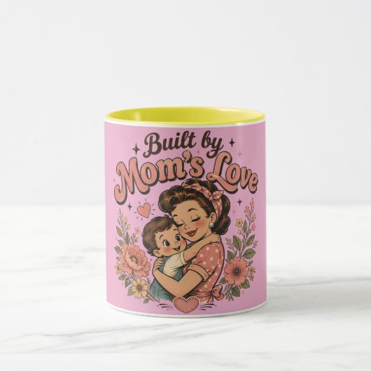Gebouwd door Moederliefde | Hartverwarmend Cadeau Mok (Midden)