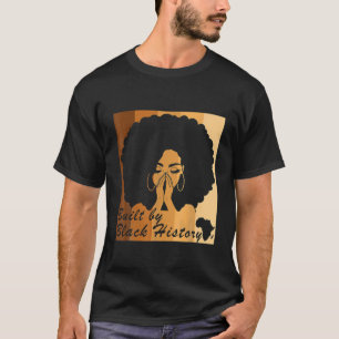 Gebouwd door zwarte geschiedenis Afro Black Pride T-shirt