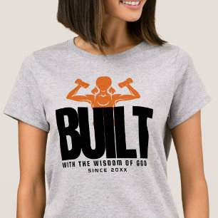 Gebouwd - Evangelie Jezus Schrift Grijs Grafisch T-shirt