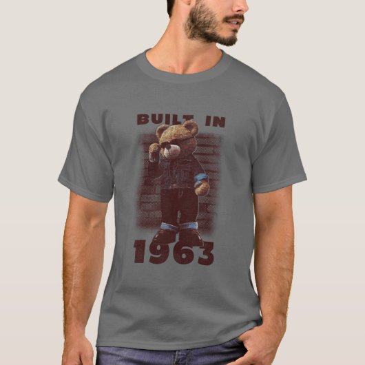 Gebouwd in 1963 B-day Gift voor hem | 60 jaar T-shirt (Voorkant)
