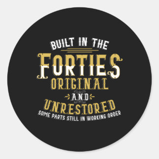 Gebouwd in de veertiger originele ongerestaureerde ronde sticker