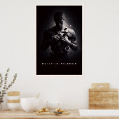 Gebouwd in stilte - Motiverende stille kracht Poster (Keuken)