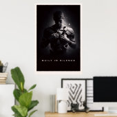 Gebouwd in stilte - Motiverende stille kracht Poster (Thuiskantoor)