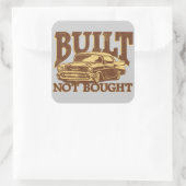 GEBOUWD NIET GEBOUWD Shoebox 57 Toolbox Vierkante Sticker (Tas)