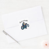 Gebouwd, niet gekocht motorfiets vierkante sticker (Envelop)