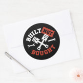 Gebouwd niet gekocht ronde sticker (Envelop)