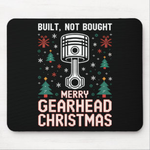 Gebouwd Niet Gekocht Zuiger Grappig Merry Gearhead Muismat