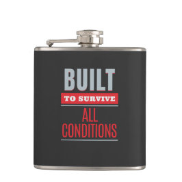 Gebouwd om alle omstandigheden te overleven citere heupfles