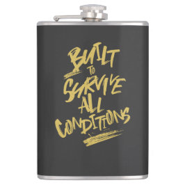 Gebouwd om alle omstandigheden te overleven citere heupfles