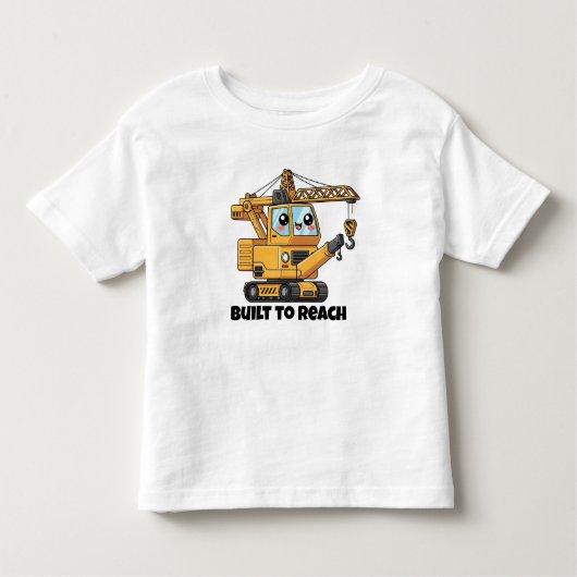 Gebouwd om te bereiken - Bouwkraanontwerp Kinder Shirts (Voorkant)