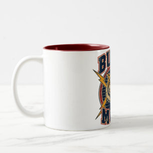 Gebouwd om te bewegen Brullende Tijger Vintage Spo Tweekleurige Koffiemok