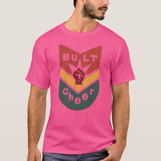 GEBOUWD OM TE JUICHEN verhoogde vuist badge T-shirt
