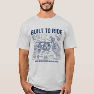 Gebouwd Om Te Rijden Vintage Motorfiets Technisch  T-shirt