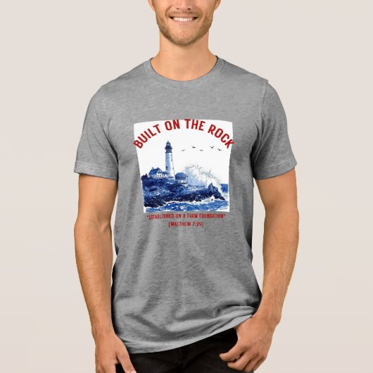 Gebouwd op de Rots Tri-Blend Shirt (Voorkant)