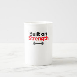 Gebouwd op Kracht - Gym & Hustle Strength T-shirt Porselein Kop