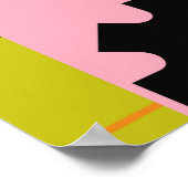 Gebouwd postmodern geïnspireerd kunstwerk van abst poster (Hoek)