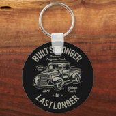 Gebouwd sterker om langer te duren | VS-vrachtwage Sleutelhanger (Voorkant)