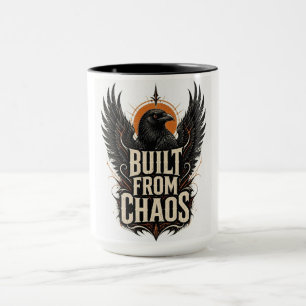 Gebouwd uit Chaos – Gotische Raven Kunst Mok