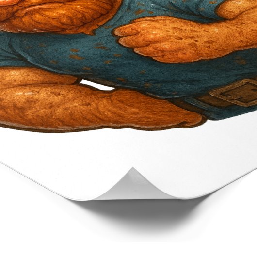 Gebouwd van Grit – Printable 3D Wall Art Poster (Hoek)