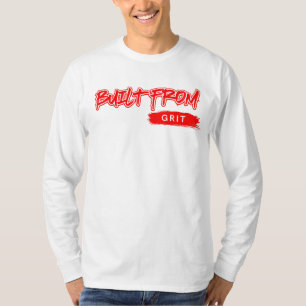 Gebouwd van Grit™ Red Letters Real Hustle Alle fei T-shirt