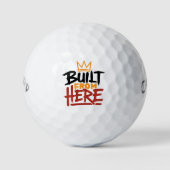 Gebouwd Van Hier Uitdrukking Van Trots & Authentic Golfballen (Voorkant)