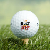 Gebouwd Van Hier Uitdrukking Van Trots & Authentic Golfballen (Insitu Shirt)