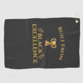 Gebouwd vanuit het zwarte excellentie-erfgoed golfhanddoek (Horizontaal)