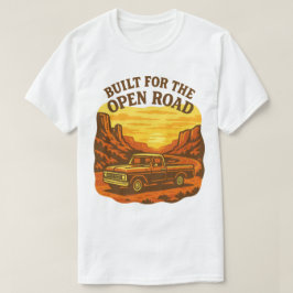 Gebouwd voor de Retro Truck Art van de Open Weg T-shirt