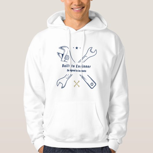 Gebouwd voor Engineer Mechanical Engineering Hoodie (Voorkant)