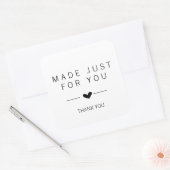 Gebouwd voor jou dank je vierkante sticker (Envelop)