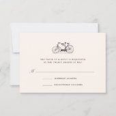 Gebouwd voor twee |  Tandem Bicycle RSVP-kaart RSVP Kaartje (Voorkant)