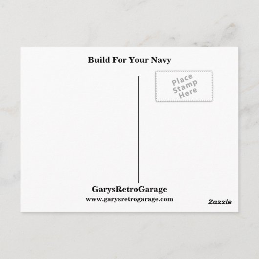 Gebouwd voor uw marine briefkaart (Achterkant)