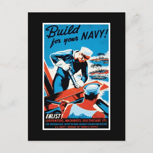 Gebouwd voor uw marine briefkaart (Voorkant)