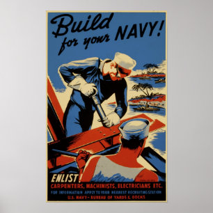 Gebouwd voor uw marine poster