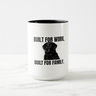 Gebouwd voor werk. Gebouwd voor familie. Black Lab Mok