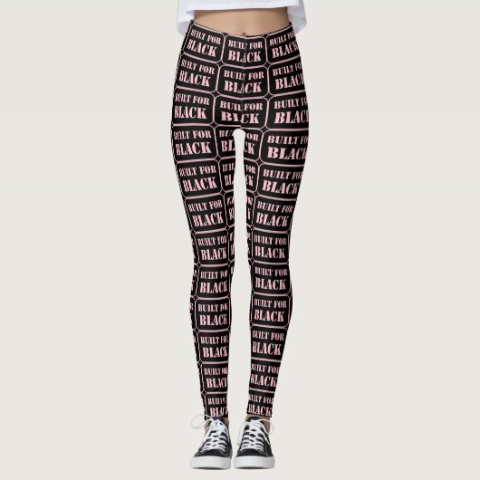 Gebouwd voor zwart roze leggings (Voorkant)