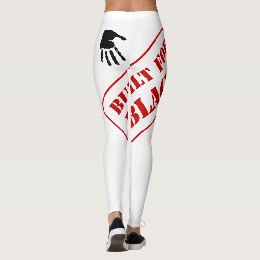 Gebouwd voor zwarte handdruk leggings (Achterkant)