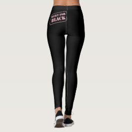 Gebouwd voor zwarte Leggings Roze boven zwart