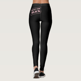 Gebouwd voor zwarte Leggings Roze boven zwart