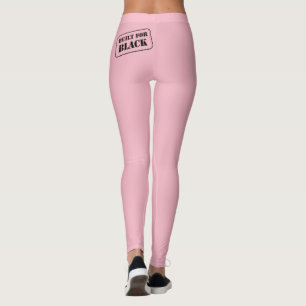 Gebouwd voor zwarte roze Leggings