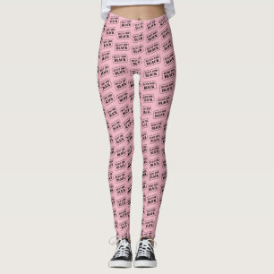 Gebouwd voor zwarte roze Leggings