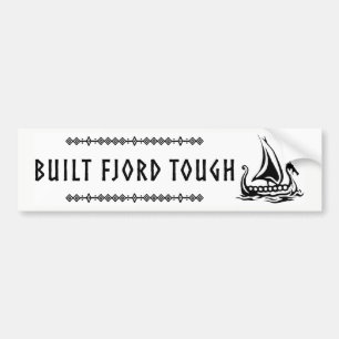 Gebouwde Fjord Tough Bumpersticker