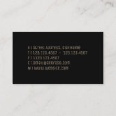 Gebouwde gradiënt gouddekking zwart bewerken visitekaartje (Achterkant)