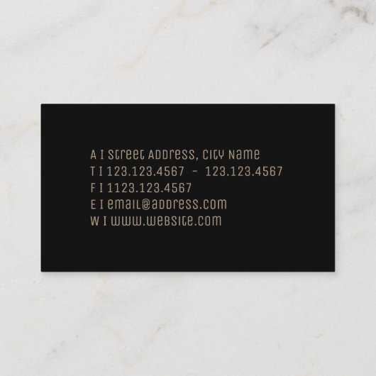 Gebouwde gradiënt gouddekking zwart bewerken visitekaartje (Achterkant)