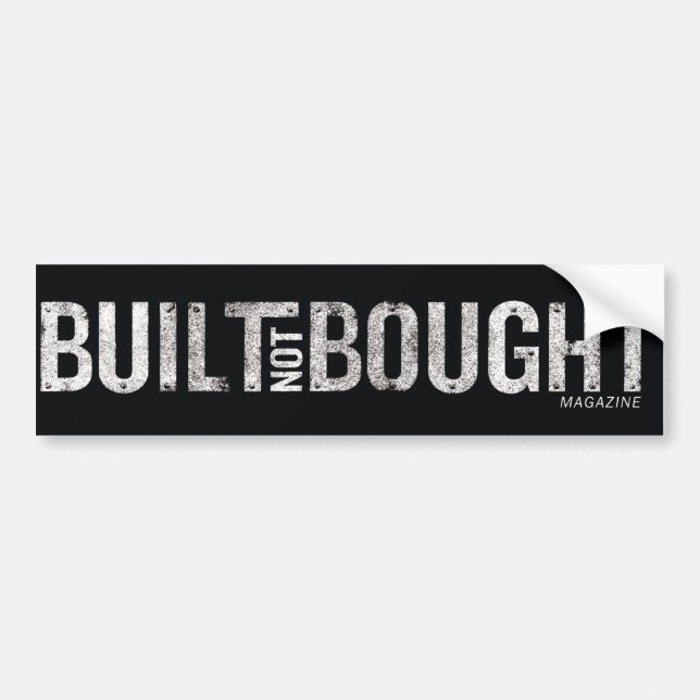 Gebouwde niet-gekochte Logo Bumpersticker (Voorkant)