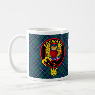 Gebouwde scharnier Douglas Crest w/tartan mok