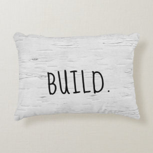GEBOUWDE tekst op boomstam Accent Pillow Accent Kussen