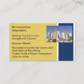 Gebouwen Aannemer Bouw Bouwkraan Visitekaartje (Voorkant)