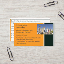 Gebouwen Aannemer Bouw Bouwkraan Visitekaartje