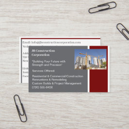 Gebouwen Aannemer Bouw Bouwkraan Visitekaartje